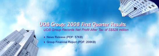 UOB Group 2008 First Quarter Results 
