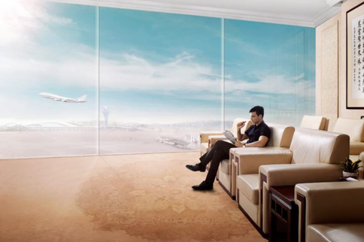 Unlimited airport lounge access for you and your guest
