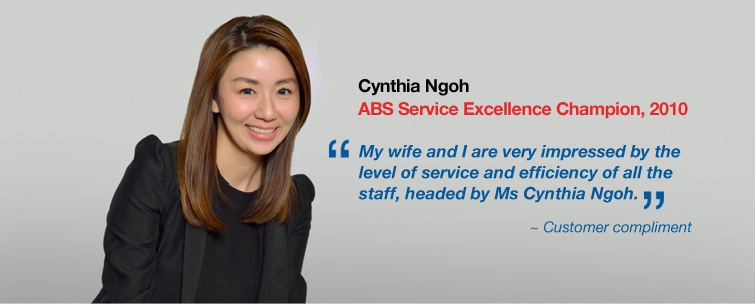 Cynthia Ngoh - ABS Service Excellence Champion, 2010