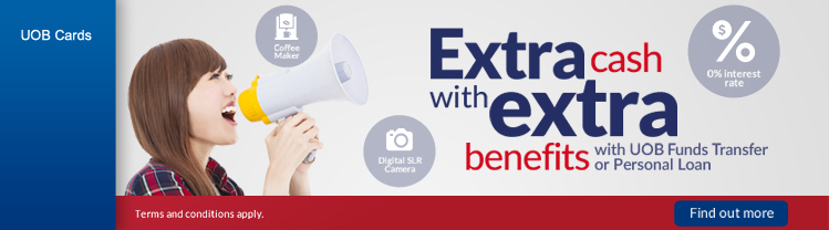 Be rewarded when you take up a loan with UOB today.