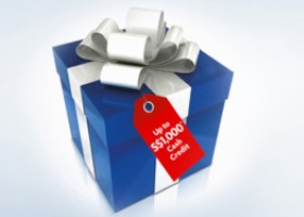 S$1,000* cash credit