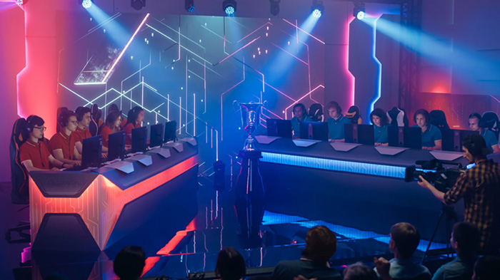 Teams competing at Esports tournament