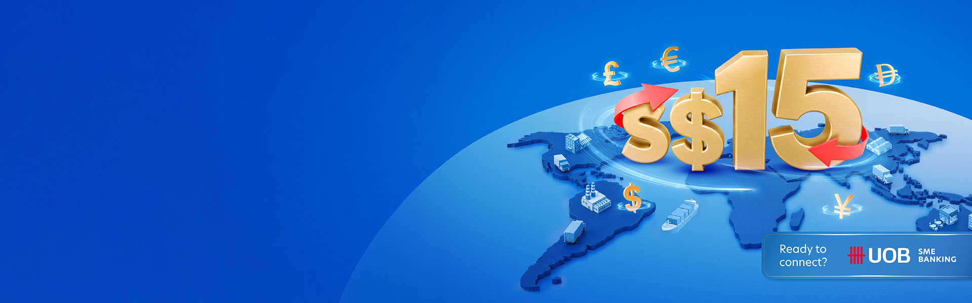 Make global payments at S$15 with UOB business account