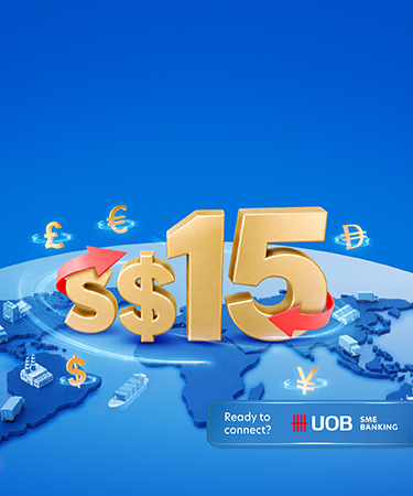 Make global payments at S$15 with UOB business account