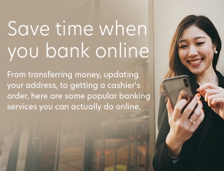 Save time when you bank online