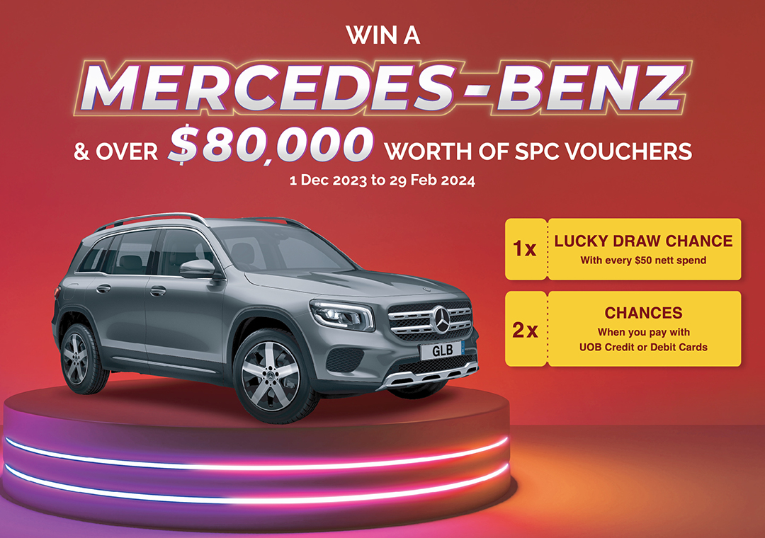 Win a Mercedes-Benz and over S$80,000 worth of SPC vouchers with UOB Cards