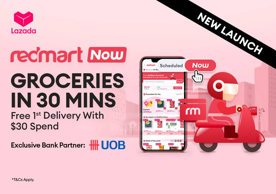 Get S$5 off with min. spend of S$30 for RedMart Now