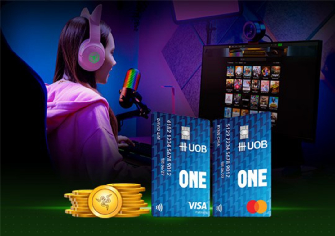 Enjoy 5% cashback at Razer Gold and RazerStore, and get S$20 Razer Gold PIN when you apply for UOB One Debit Card & UOB One Account!
