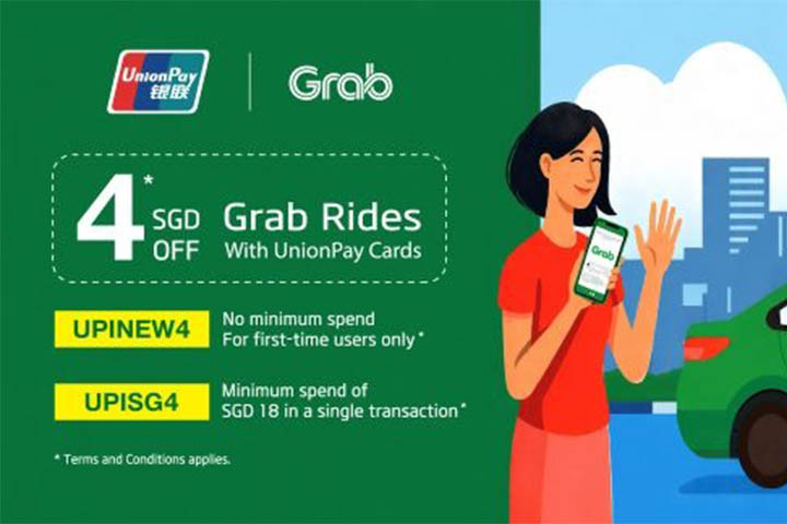 Enjoy S$4 off Grab Rides