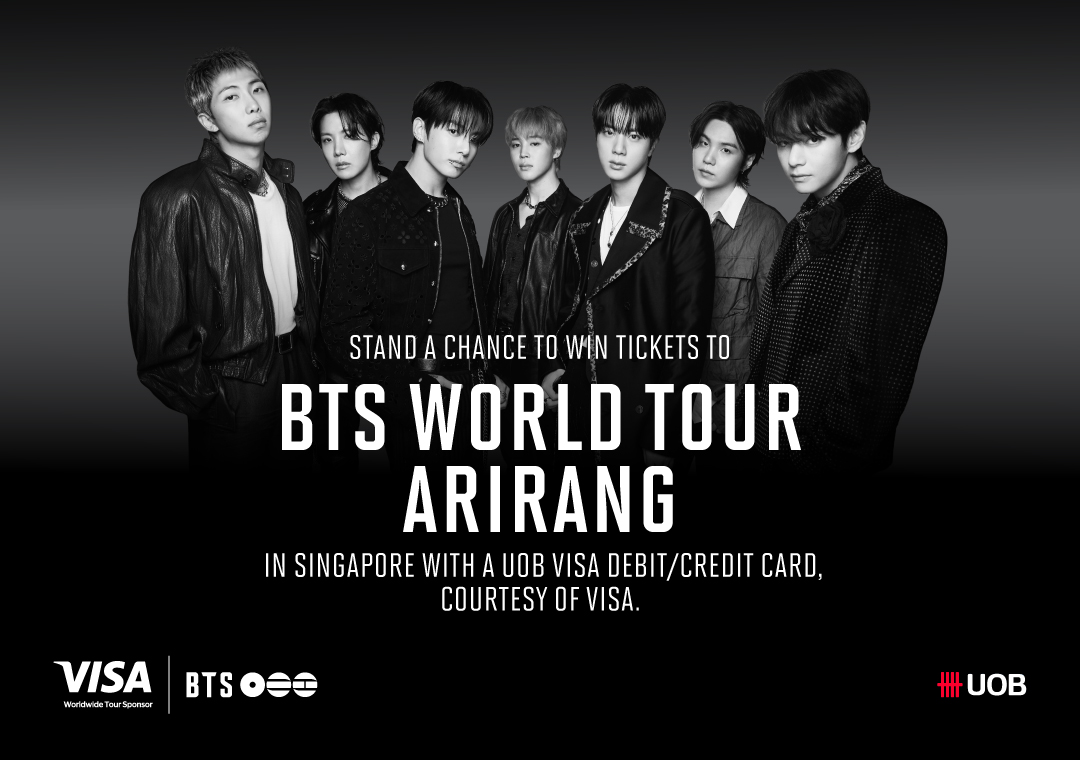 Stand to win tickets to BTS WORLD TOUR ‘ARIRANG’ IN SINGAPORE, courtesy of Visa