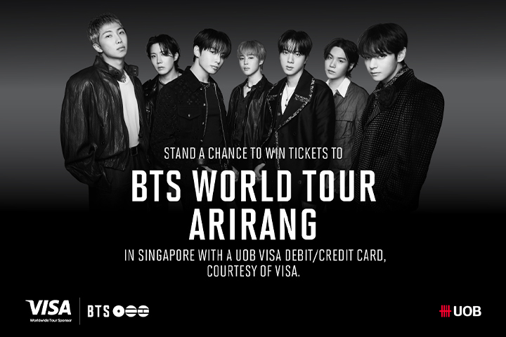Stand to win tickets to BTS WORLD TOUR ‘ARIRANG’ IN SINGAPORE, courtesy of Visa​