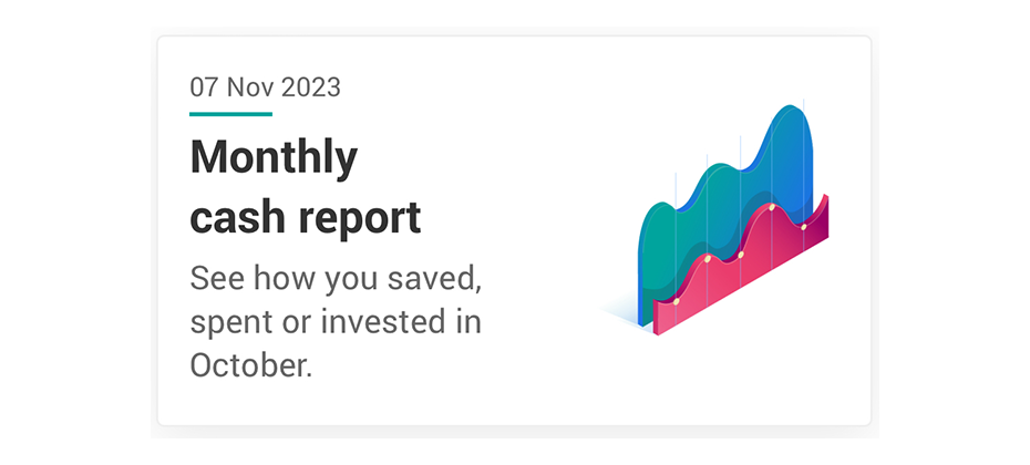 Monthly cashflow analysis