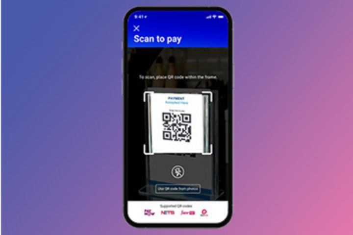Scan to pay (via QR code)