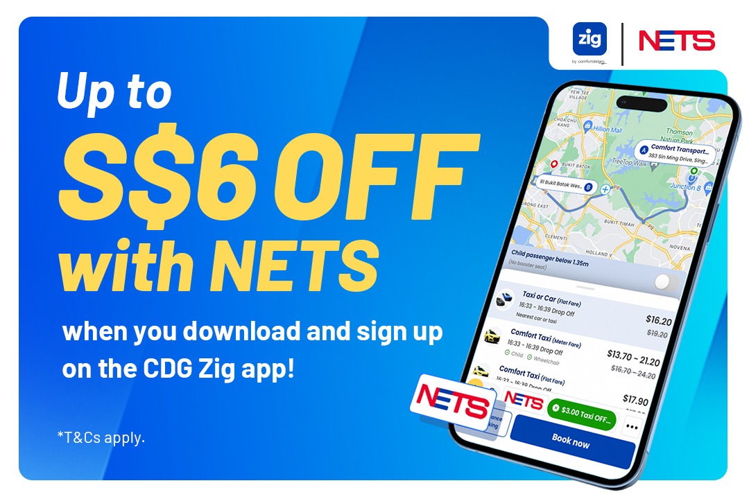Up to S$6 OFF with NETS on CDG Zig app!