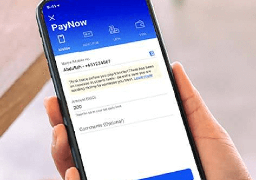 Transfer via PayNow to Virtual payment address (VPA)