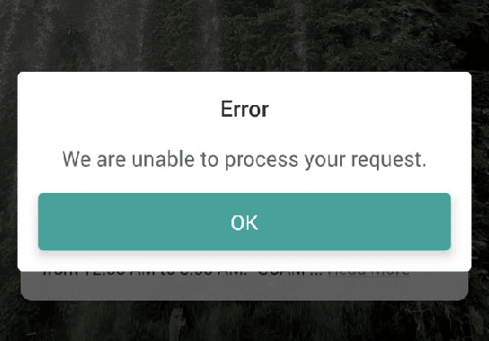 I have disabled USB / Wireless debugging and see an error after entering my username/password and logging in to UOB TMRW.