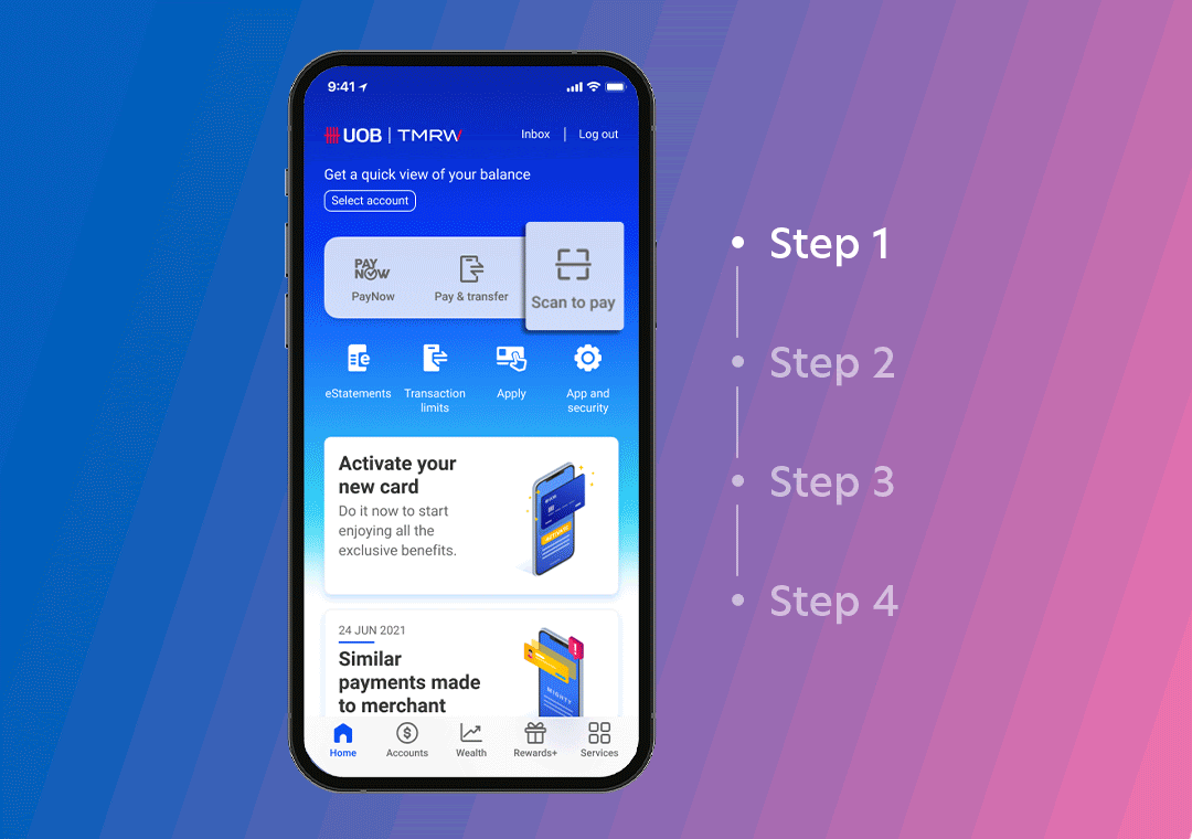 How to use Scan to pay on UOB TMRW app