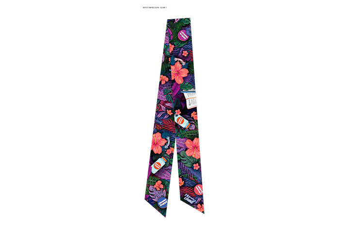 Collectible silk twilly scarf for the Go-Getter: