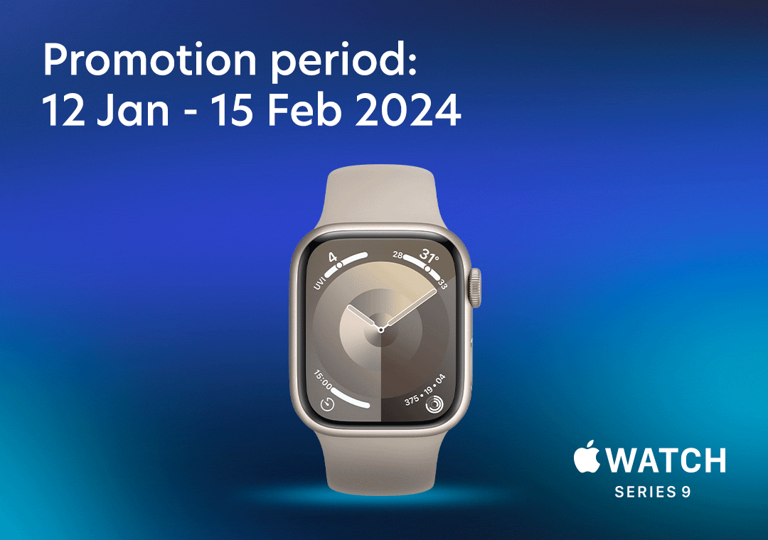 Be rewarded with the Apple Watch Series 9 worth up to S$655