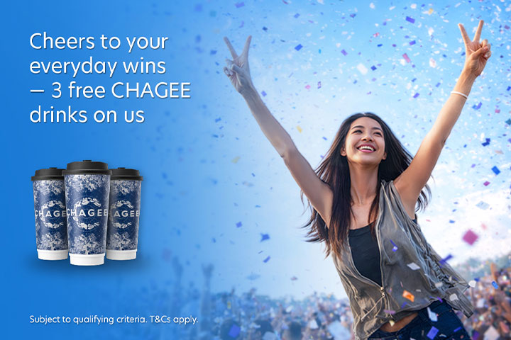 Cheers to your everyday wins – 3 free CHAGEE drinks on us!