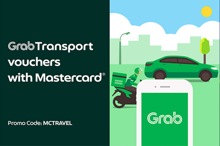 /Up to 20% off GrabTransport rides across the region with Mastercard