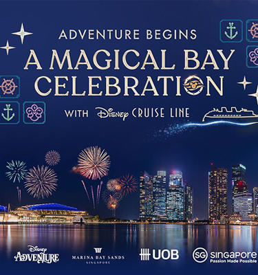 Marina Bay precinct partners UOB, Marina Bay Sands and Singapore Tourism Board, together with Disney Cruise Line, to illuminate Singapore’s skyline with a fireworks sky show