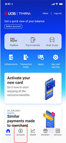 After selecting a card, retrieve your details via MyInfo and SingPass authentication.