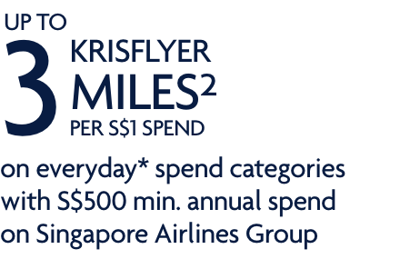 upto 3 KrisFlyer miles