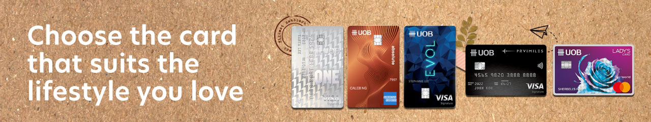 Get a gift worth up to S$619 or cash credit when when you apply for a UOB Card now!