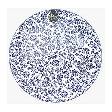 Table Matters: Floral Blue Round Plate