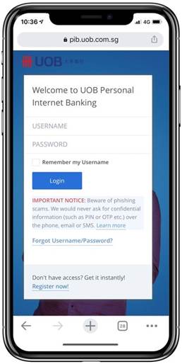 Uob Personal Internet Banking Email Update Campaign
