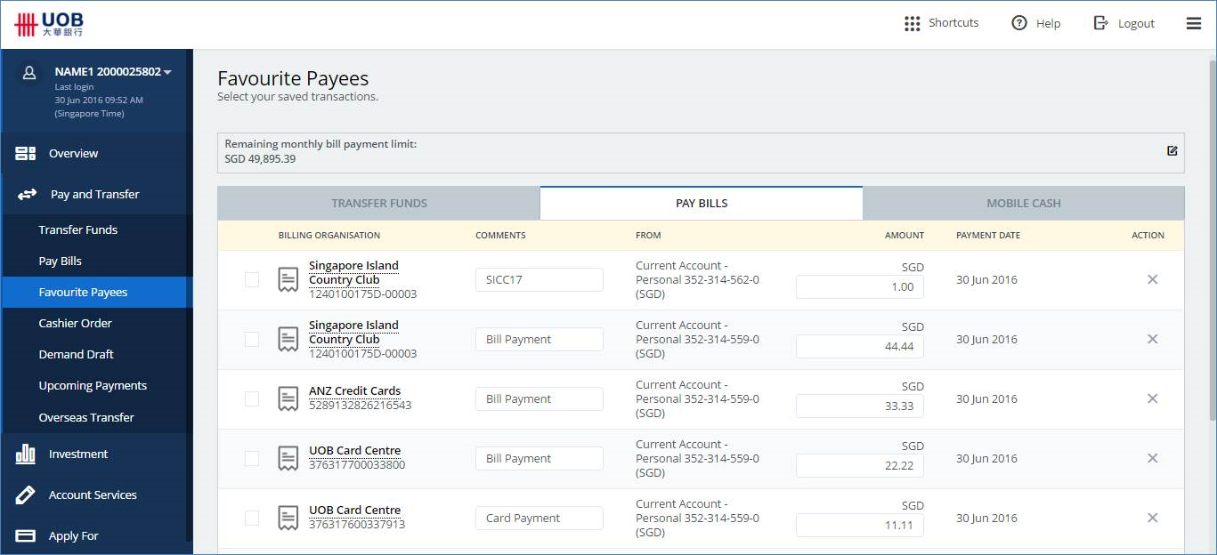 Uob Favourite Payees A Smarter Way To Transact