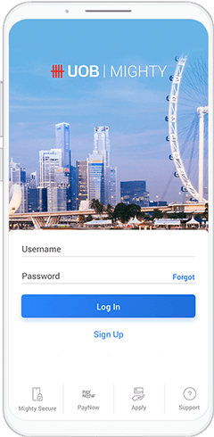 Launch UOB Mighty and tap on 'Mighty Secure'