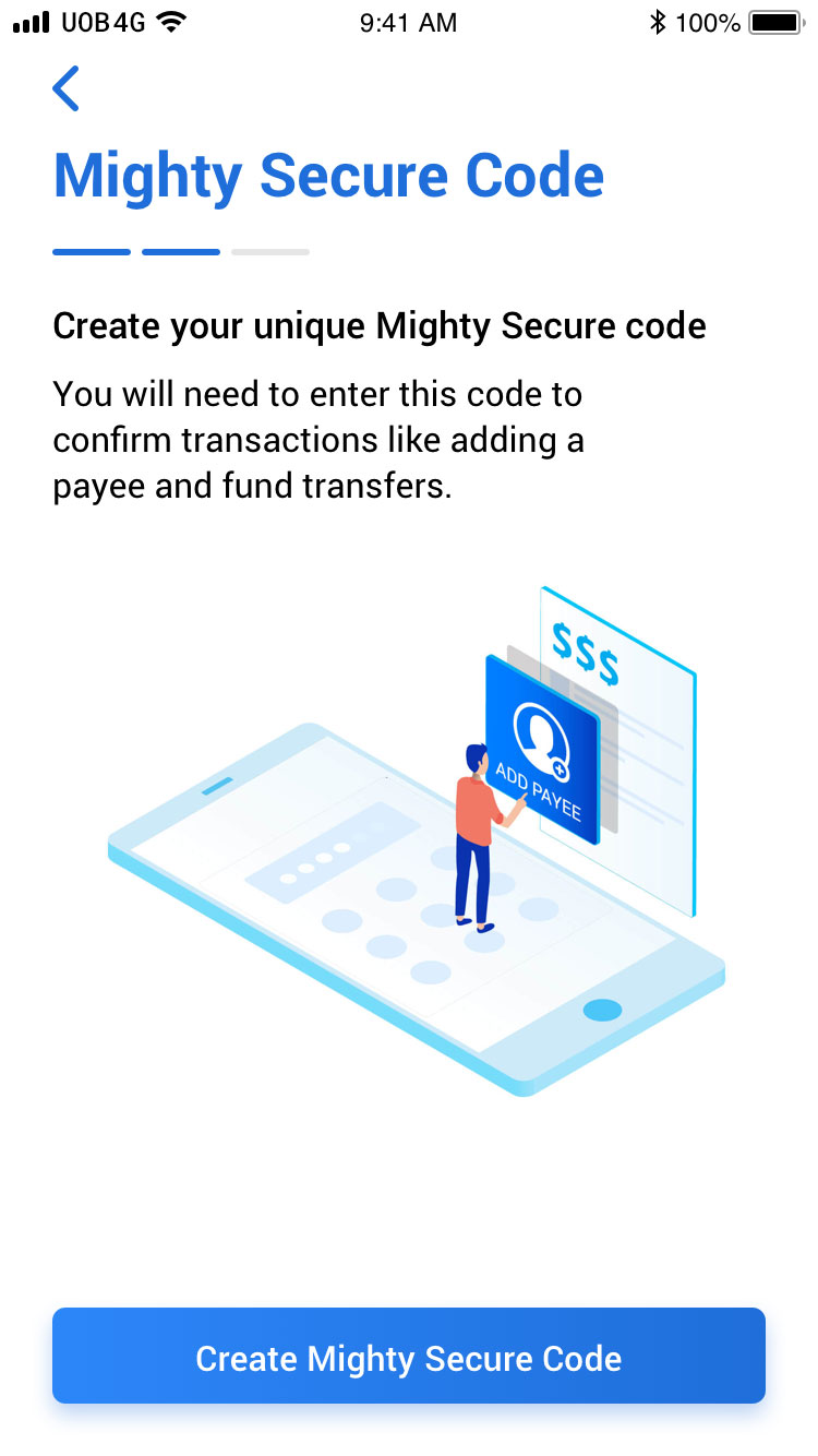 Set your new Mighty Secure PIN