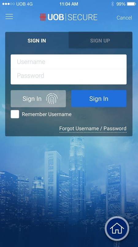 Sign in with your Username and Password